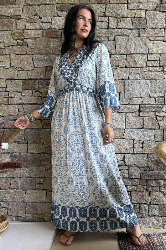 Zaida Smock Dress Denim